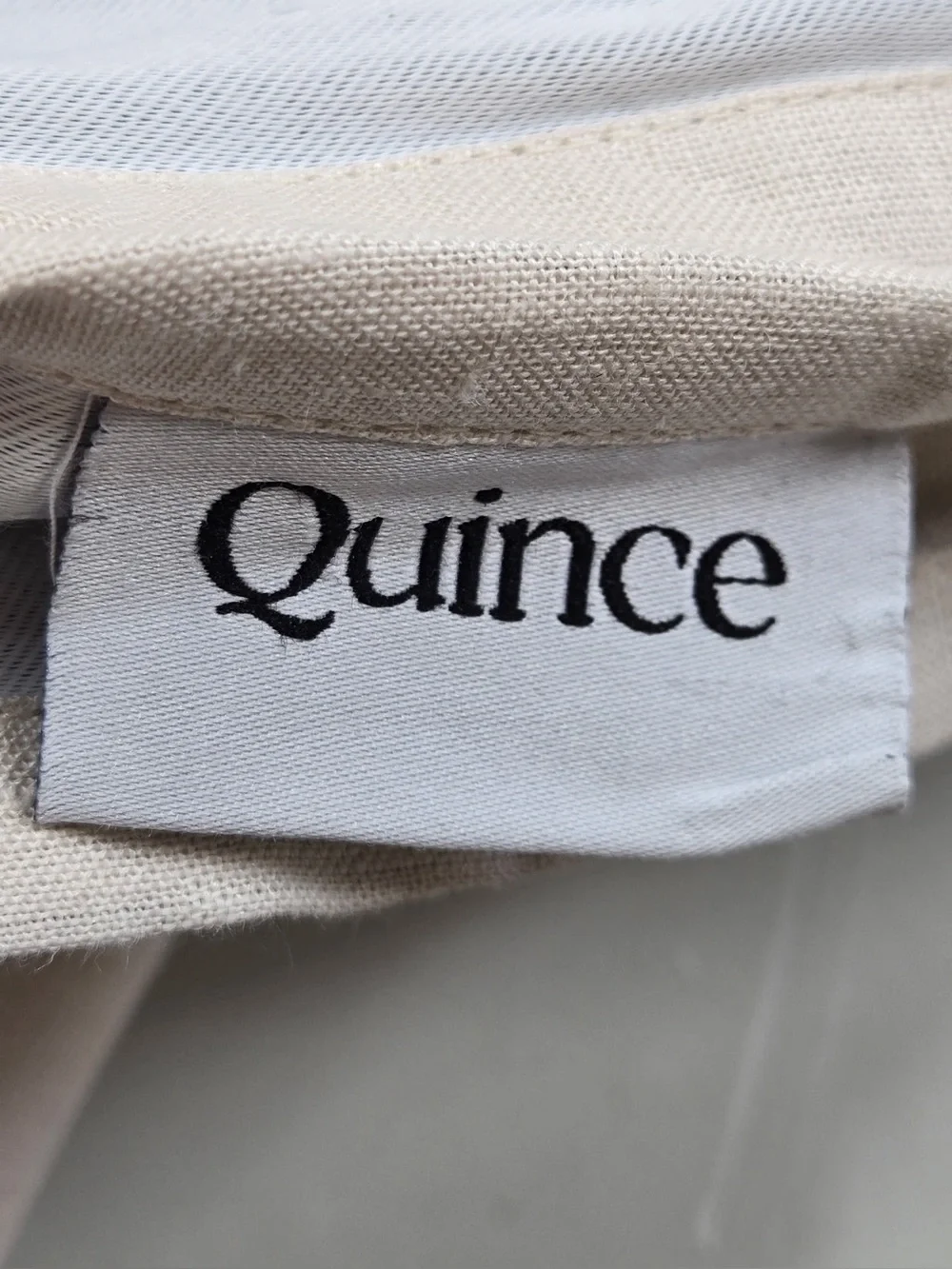 QUINCE Set Of 2 48x108 European Linen True Blackout Curtains Sand 0793